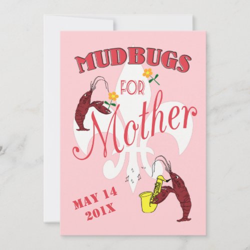 Mudbugs For Mother Crawfish Boil Invitation