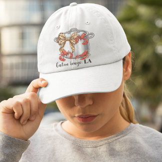 Mudbugs on Boiling Pot with Leopard Bow 47 Brand Hat