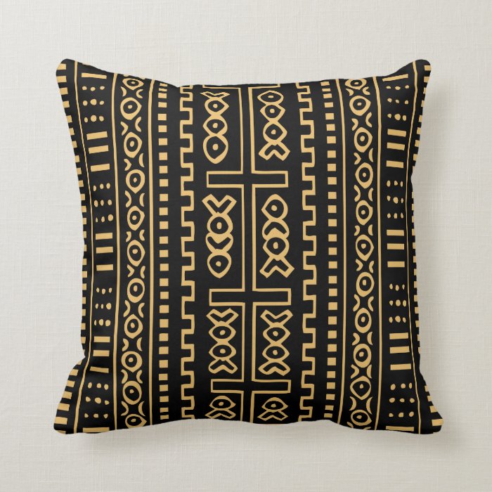 Mudcloth Throw Pillow Zazzle