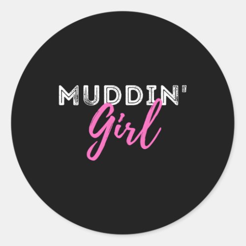 Muddin Quad Biker Atv 4 Wheeler Classic Round Sticker