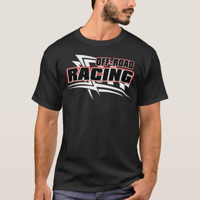 Mudding Mud Bogging Checkered Flag Racing  T-Shirt (Front)
