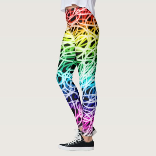 Muddled rainbow leggings