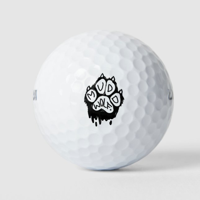 Muddwolf Logo Golf Balls (Front)