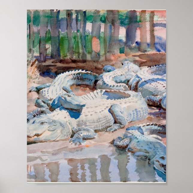 Muddy Alligators By John Singer Sargent Poster (Front)