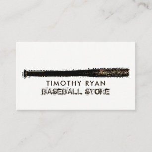 Muddy Baseball Bat, Baseball Player, Coach Business Card