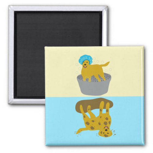 Muddy  Bathtime Dog Funny Clean Dirty Dishwasher Magnet