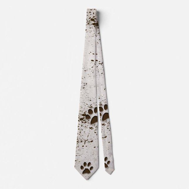 Muddy Dog Paws Neck Tie (Front)