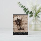 Muddy Gumboots for Farmers Country Store Business Card (Standing Front)