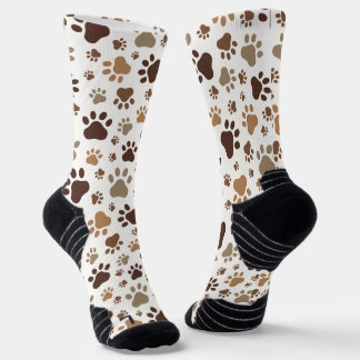 Muddy Paw Print Socks