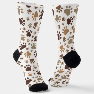 Muddy Paw Print Socks