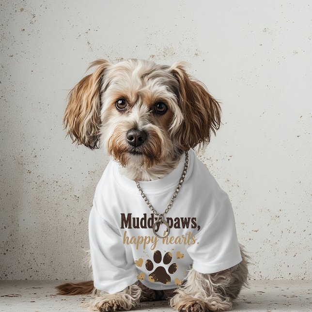 Muddy Paws Happy Hearts Mug – Funny Dog Mom Gift T-Shirt (Creator Uploaded)