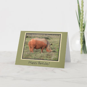 Muddy Rhino Happy Birthday Card