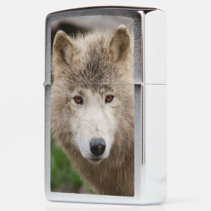 Muddy White Wolf Zippo Lighter