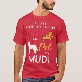 Mudi Dog Pizza Lover Owner Christmas Birthday Gift T-Shirt