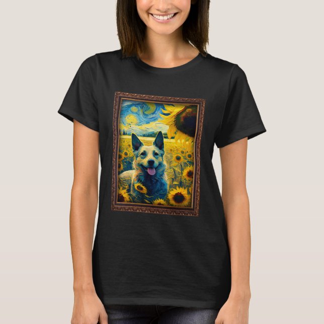 Mudi Painting Sunflower Flower Mom Women Floral  1 T-Shirt (Front)