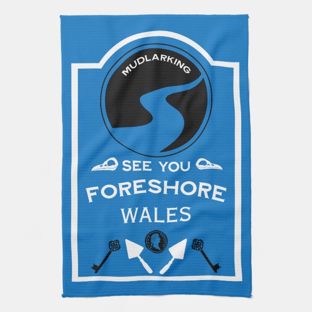 Mudlarking Hobby Gift Kitchen Towel (Vertical)