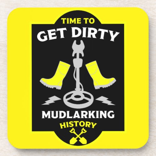 Mudlarking Treasure Hunting Beverage Coaster