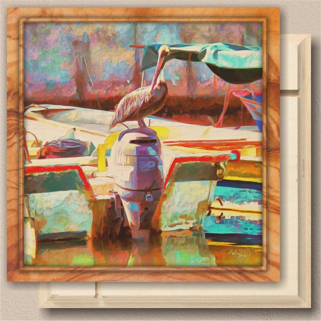 Muelle Los Peines Pelican 0463 Wood Wall Art (Creator Uploaded)