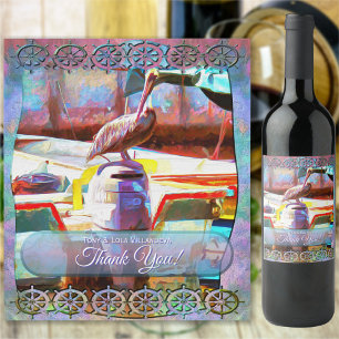 Muelle Los Peines Pelican Thank You 0463 Wine Label