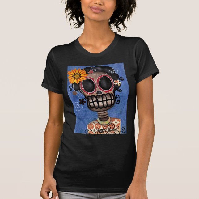 Muerta Skeleton Day of the Dead  Shirt (Front)