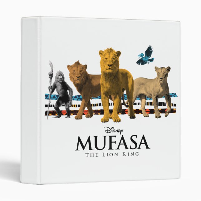 Mufasa Pride Lands Royal Family 3 Ring Binder (Front/Spine)