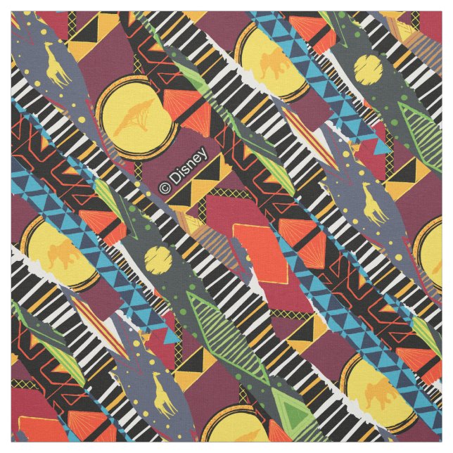 Mufasa Pride Lands Tapestry Pattern Fabric (Swatch)