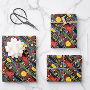 Mufasa Pride Lands Tapestry Pattern Wrapping Paper Sheets