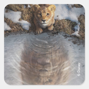Mufasa Reflection Square Sticker