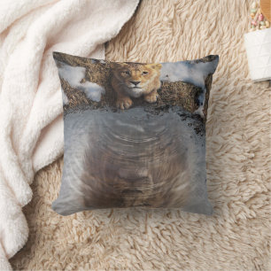 Mufasa Reflection Throw Pillow