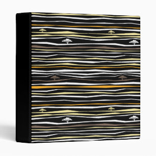 Mufasa Savanna Stripe Pattern 3 Ring Binder