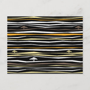 Mufasa Savanna Stripe Pattern Postcard