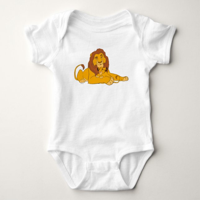 Mufasa & Simba Resting Baby Bodysuit (Front)