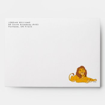 Mufasa & Simba Resting Envelope by lionking at Zazzle