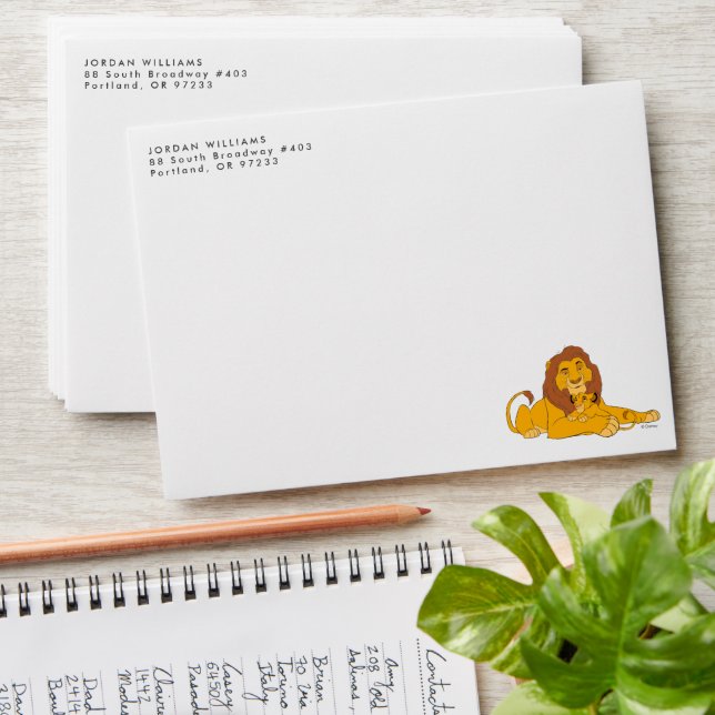 Mufasa & Simba Resting Envelope (Stacked)