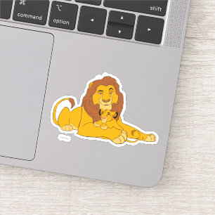Mufasa & Simba Resting Sticker