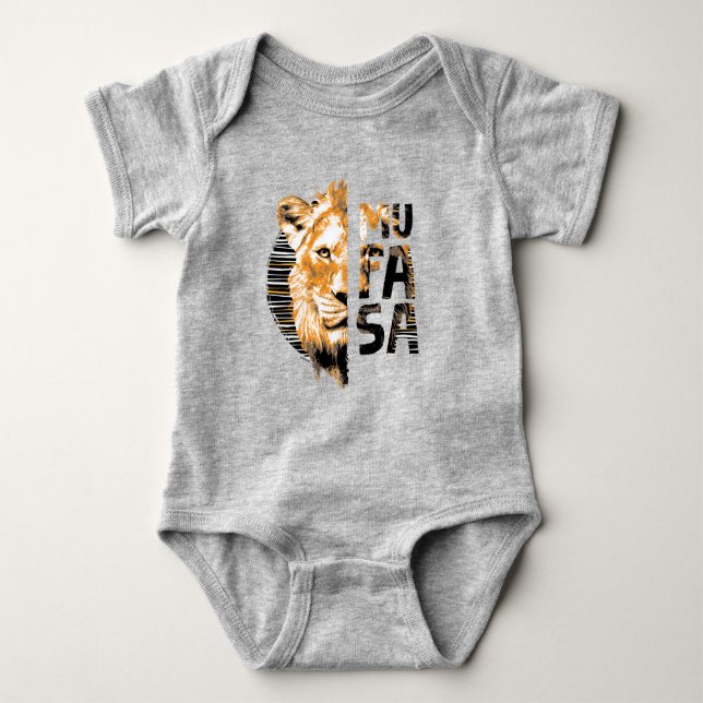 Mufasa Typography Baby Bodysuit (Front)
