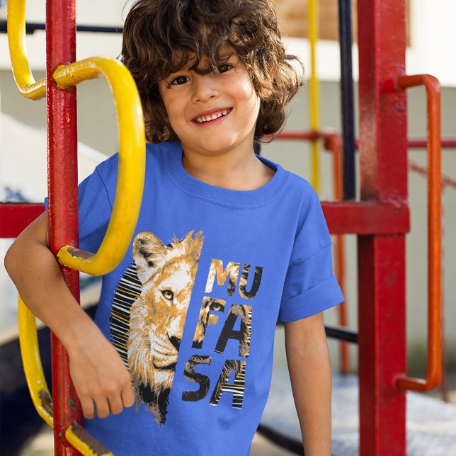 Mufasa Typography T-Shirt (Kid wearing t-shirt)