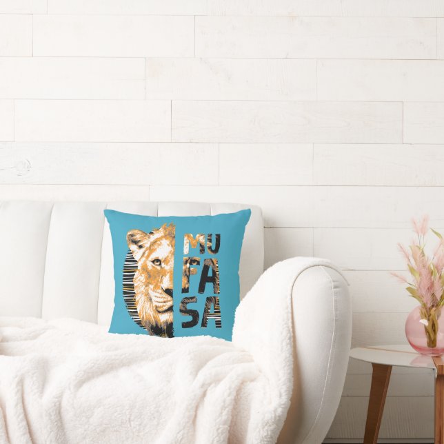 Mufasa Typography Throw Pillow (Couch)
