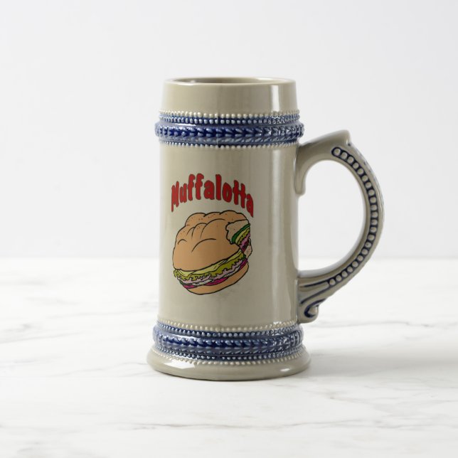 Muffalotta Sandwich Logo Beer Stein (Right)