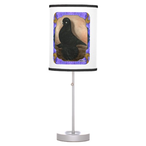 Muffed Tumbler Pigeon Framed Table Lamp