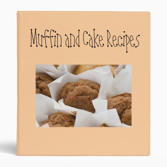 Muffin and Cake Recipe Folder 3 Ring Binder