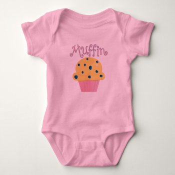 Muffin Cute Blueberry Muffin Baby Bodysuit by totallypainted at Zazzle