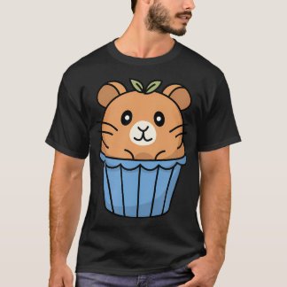 Muffin Hamster Cute Bakery Animal Pun Art Fun T-Shirt