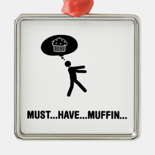 Muffin Lover Metal Ornament