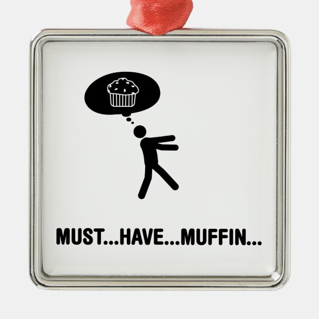 Muffin Lover Metal Ornament (Front)