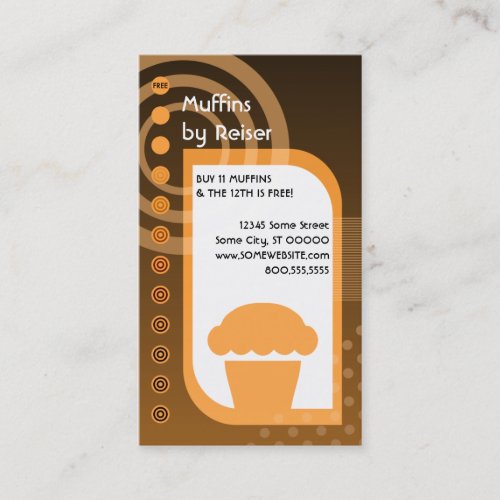 muffin loyalty oranges business card templates