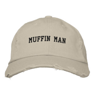 muffin man embroidered baseball cap