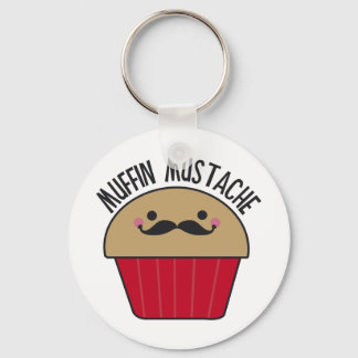 Muffin Mustache Keychain