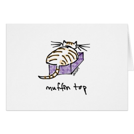 Muffin Top Cat Card (Front Horizontal)