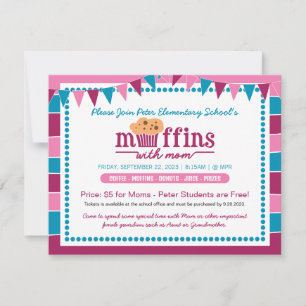 Muffin with Mom Invitation for School/Organization
